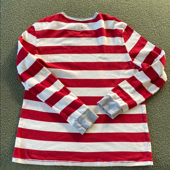 Burts bees unisex 100% organic cotton Red and White Striped XL Pajamas - Picture 6 of 6